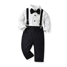 Baby Boys Christmas Outfit Bowtie Shirt Romper 18-24 Months Black White