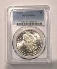 1878 S Morgan Silver Dollar PCGS MS63. Flashy White Coin*