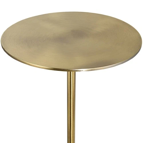 Uttermost Gimlet 22" High Marble and Brass Art Deco Modern Drink Table - Picture 4 of 4