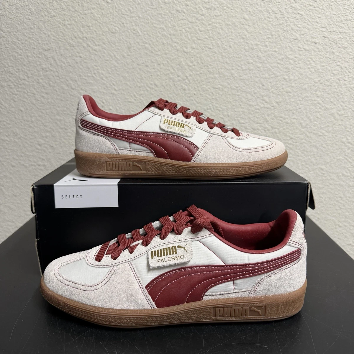 Puma Palermo OG Warm White Intense Red for sale | eBay
