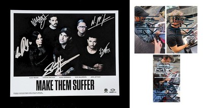 MAKE THEM SUFFER signed 8x10 photo METALCORE BAND Funeral Apart Souls autograph