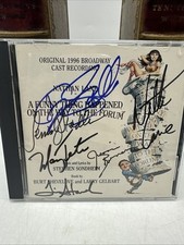 SIGNED Nathan Lane Forum 1996 Broadway Cast CD Multiple Autographs 475