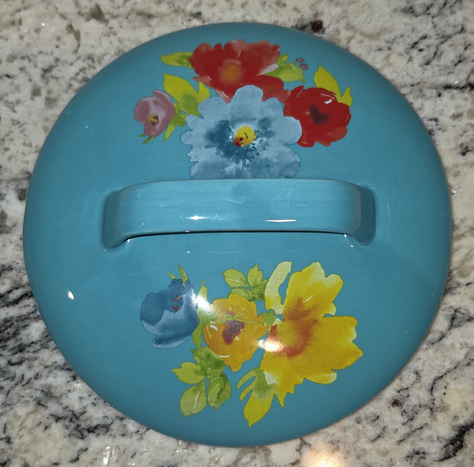Pioneer Woman Melody Floral Potato Keeper REPLACEMENT LID ONLY Ceramic Cover