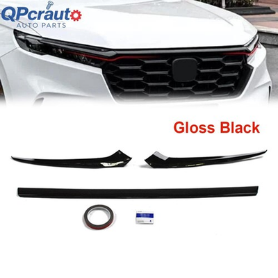 #ad #ad For Honda CR V 2023 2025 ABS Black Front Bumper Engine Lid Grill Cover Kit $55.01