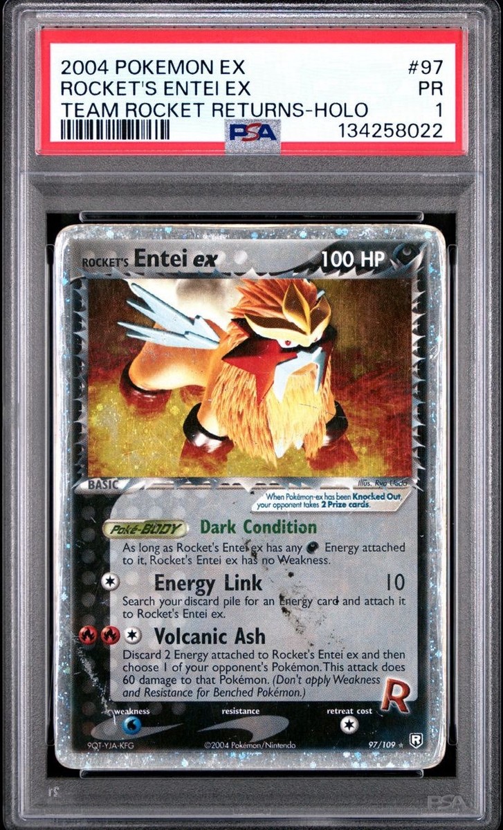 Rocket's Entei ex 97/109 EX Team Rocket Returns Pokemon TCG