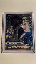 2025 Mosiac 29 Matthew Stafford Montage No Huddle Prizm Los Angeles Rams