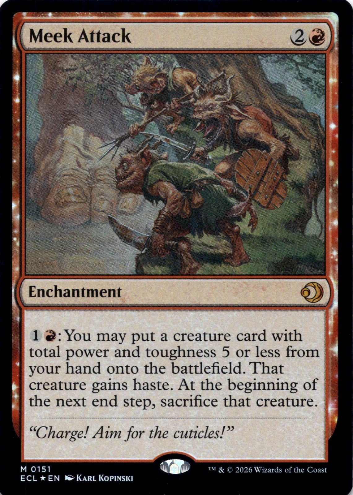 Meek Attack FOIL Lorwyn Eclipsed Magic MTG NM