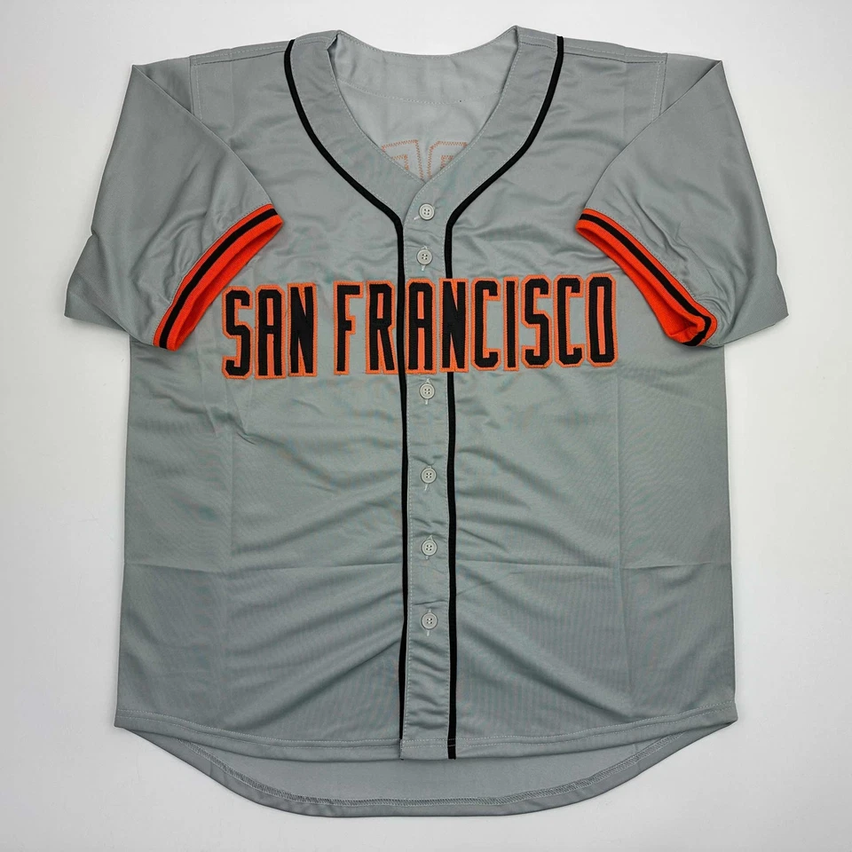 Camiseta deportiva gris autografiada/firmada ORLANDO CEPEDA San Francisco certificado de autenticidad JSA automática Foto 4 de 4