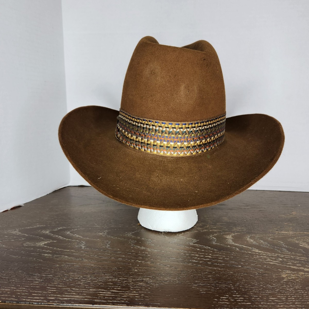 パ*や様 希少 70s STETSON JSB 4X BEAVER ハット Vintage John B Stetson 4X Beaver Brown Western Cowboy Hat sz 6 7/8