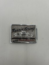 Vintage Snap-on Tools Runnin' Strong Chrome on Solid Brass Belt Buckle