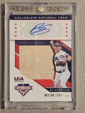 BRYSON STOTT 2019 USA Stars Stripes Autograph Bat Rookie MEM AUTO SER # /49