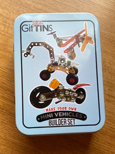 GifTins Mini Vehicles Builder Set - Mini Vehicles Airplane Crane Motorcycle 3X5"