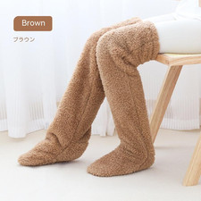 Over Knee Fuzzy Warm Long Socks Winter Cozy Thick Sleep Home Stockings