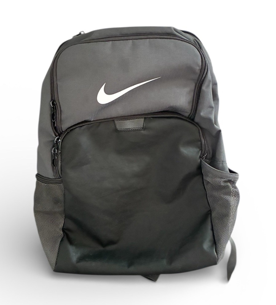 mens large nike backpacks Nike Backpack Gray Black Large Bookbag Athletic Mens Kids School College  Zipper