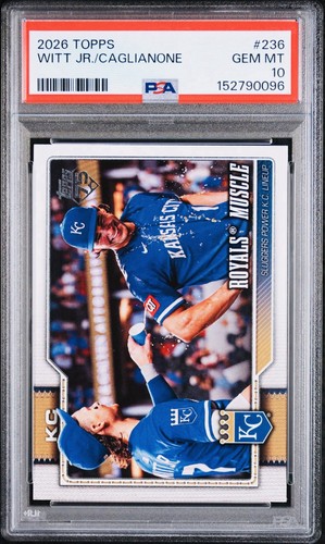 2026 Topps Bobby Witt Jr Jac Caglianone Rookie PSA 10 🔥 Low Pop