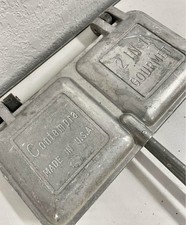 Vintage dual sandwich campfire camping toaster cast metal Contempra USA
