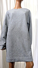 NWOT PLUS SIZE 2XL GREY L/S TEXTURED STRETCH KNIT KNEE LENGTH SHEATH DRESS