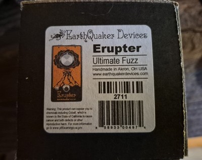 EarthQuaker Devices Erupter Ultimate Fuzz Guitar Effect Pedal / Stompbox NEW