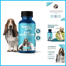 Gentle Ear Mites Treatment for Dogs & Cats - All-Natural, 400 Tiny Pills