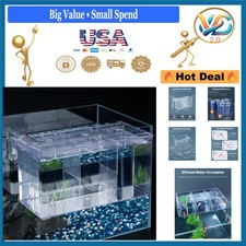 Aquarium Breeding Box Fish Tank Hatchery Incubator Acrylic Fish Breeder Tank ...