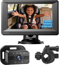 Baby Car Camera HD 1080P Car Baby Monitor W/ Night Vision Adjustable View Angle