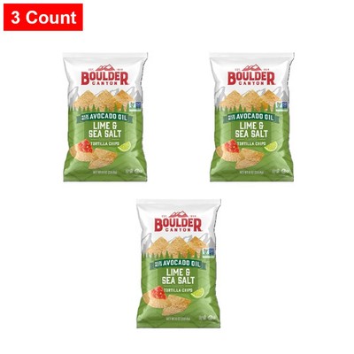 Boulder Canyon Lime & Sea Salt Avocado Oil Tortilla Chips 8 oz  - 3 Count