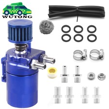 Oil Catch Can Kit Reservoir Baffled Tank With Breather Filter Universal Aluminum