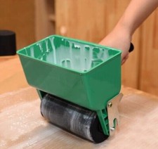 Macchina incollatrice manuale a rulli lavorazione legno spazzolatrice cartone carta da parati colla