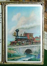 Vintage 606 Congress Steam Train Engine DESIGN Two Decks  Playing Cards