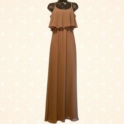 Show me your MuMu Chiffon Dune Bridesmaid Dress Maxi Empire Waist | eBay