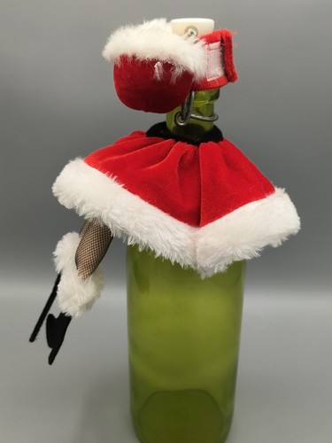 Holiday Wine Bottle Cover - Sexy - All I Want For Christmas, Mrs Claus Bar Decor - Picture 7 of 10