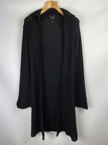 Marimekko Rita Falla women's mohair long open cardigan sweater size M black  | eBay