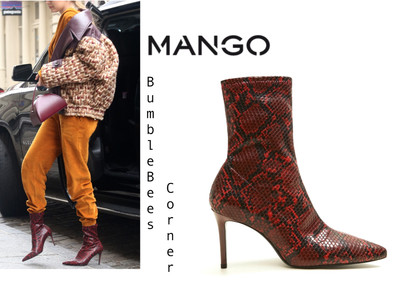 mango snakeskin boots over the knee