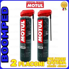 2x400ML MOTUL C1 CHAIN CLEAN MC CARE SPRAY PULIZIA CATENA MOTO BICI QUAD 02MO16