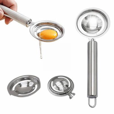 Steel Egg Separator -Egg Yolk and White Separation Tool Easy Effi H8T6 V4T5 K2I3