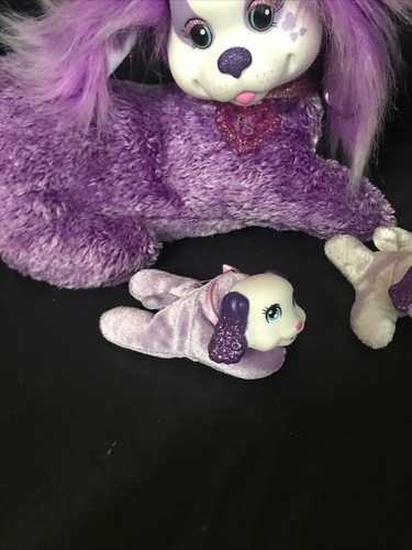 Purple Glitter Puppy Surprise With Two Babies. Mother Does Not Have A Bow - Picture 8 of 10