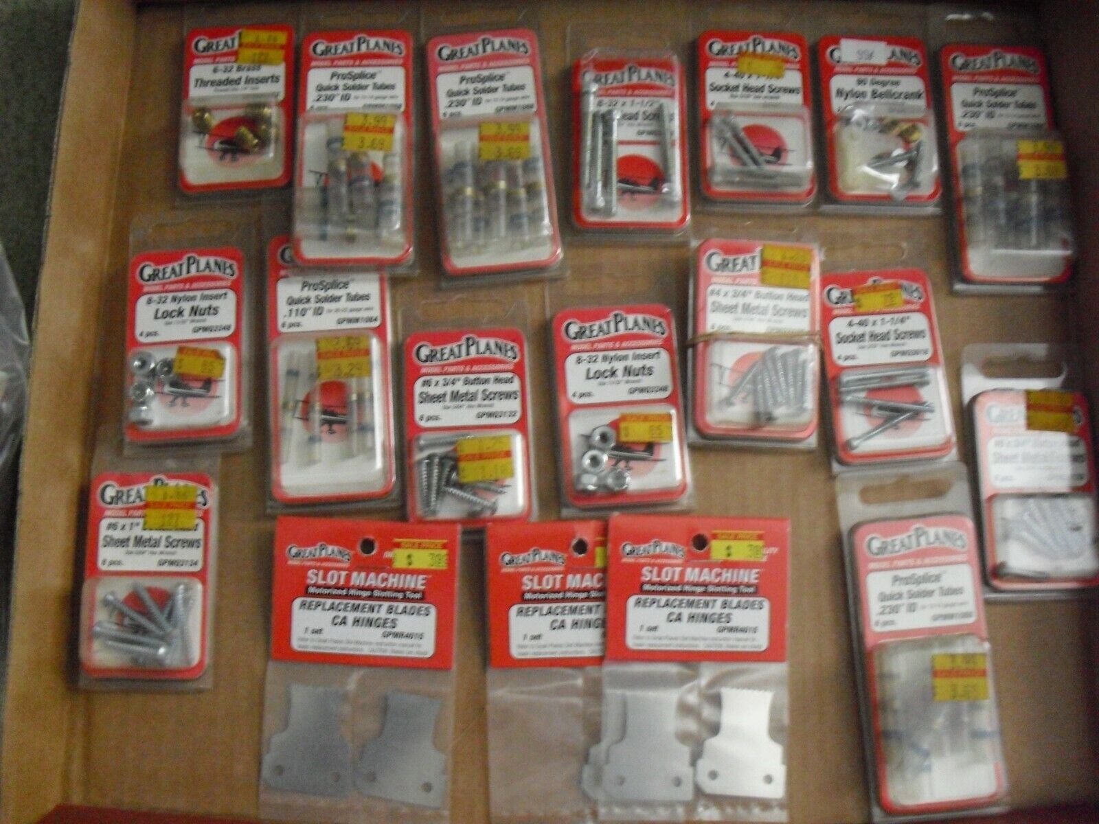 Lot of 19 RC Airplane Part Packs Great Planes Hardware  NIP