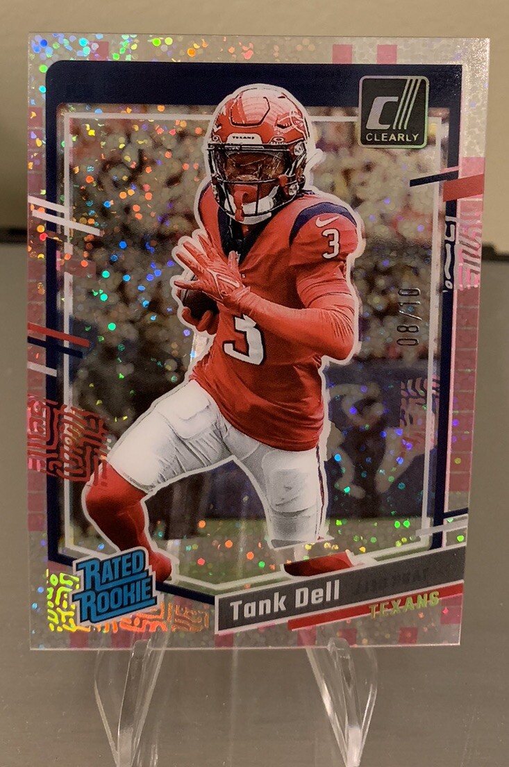 2023 Donruss Clearly FOTL #85 Tank Dell Pink Sparkle Rated Rookie 8/10 - MINT!