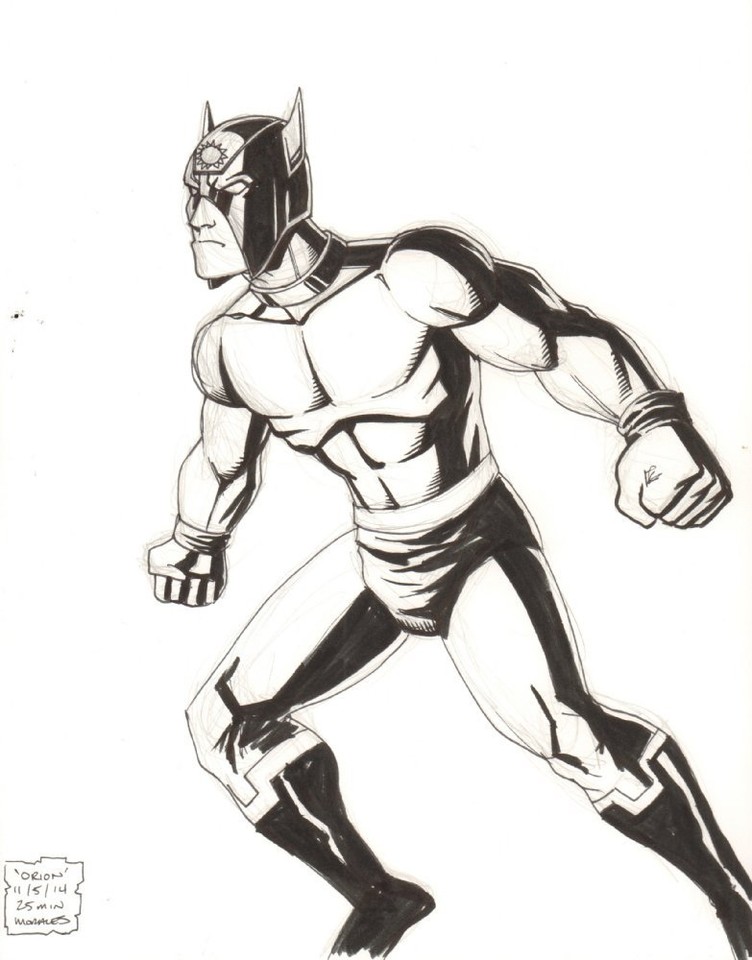 Orion from Kirby's Fourth World Commission - 2014 Signed art by Mark Morales Comic Art