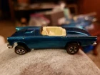 1968 MATTEL HOT WHEELS REDLINE CLASSIC 57 BIRD TEAL  w WHITE INTERIOR USA BASE