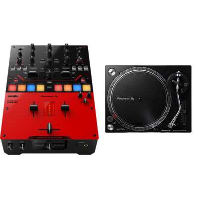 Pioneer DJ DJM-S5 2-channel Mixer for Serato DJ with Pioneer DJ PLX-500
