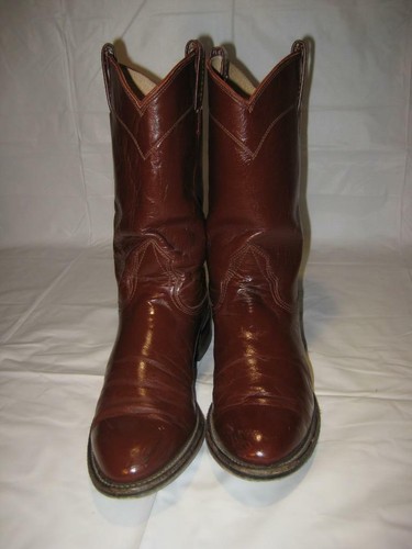 Nocona Mens Brown Leather Roper Western 