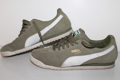 PUMA Roma Casual Sneaker, 365437-04, Olive/White, Suede, Mens Size 9.5 |  eBay