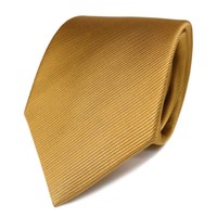 Schicke Tigertie Seidenkrawatte Gelb Gold Gestreift - Krawatte Seide Binder Tie