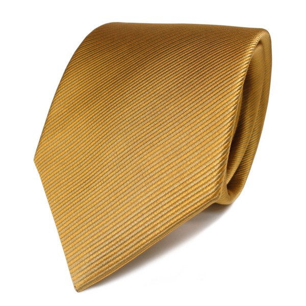Schicke Tigertie Seidenkrawatte Gelb Gold Gestreift - Krawatte Seide Binder Tie-image