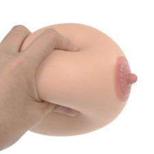 New Hot 7cm Fake Breast Squeeze Boob Ball Hand Mood Stress Reliever Vent Toy