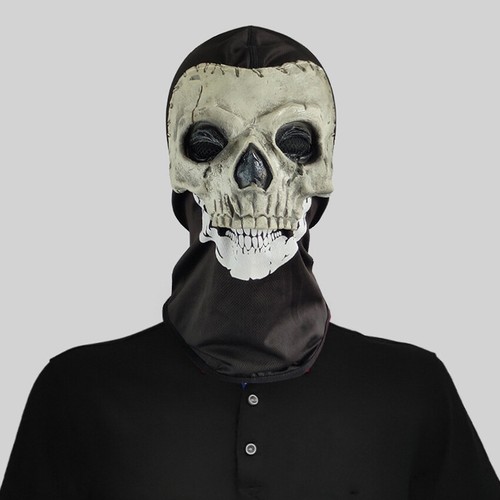 Skull Ghost Full Mask Cosplay Unisex Party Halloween Latex Headgear Face Costume - Picture 11 of 22