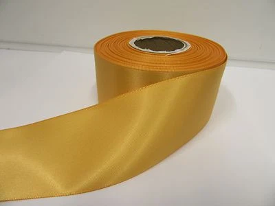 3mm 7mm 10mm 15mm 25mm 38mm 50mm Sunflower Golden Yellow Satin Ribbon double UK - Image 1 of 2