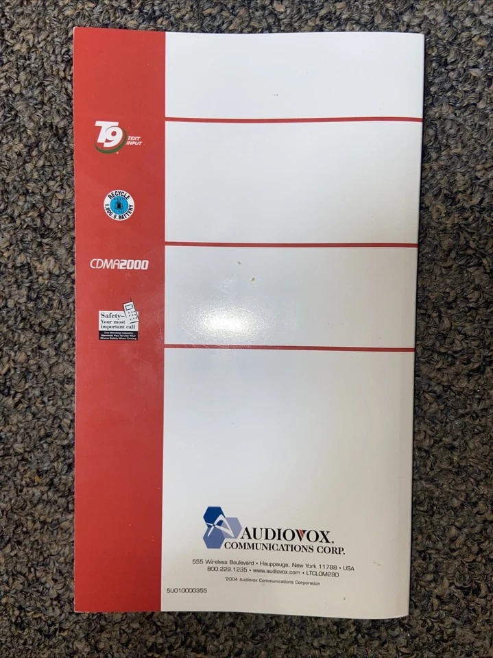 User Guide Manual Virgin Mobile Audiovox Vox CDM 8610 Cell Phone Book White New - Image 3 of 4