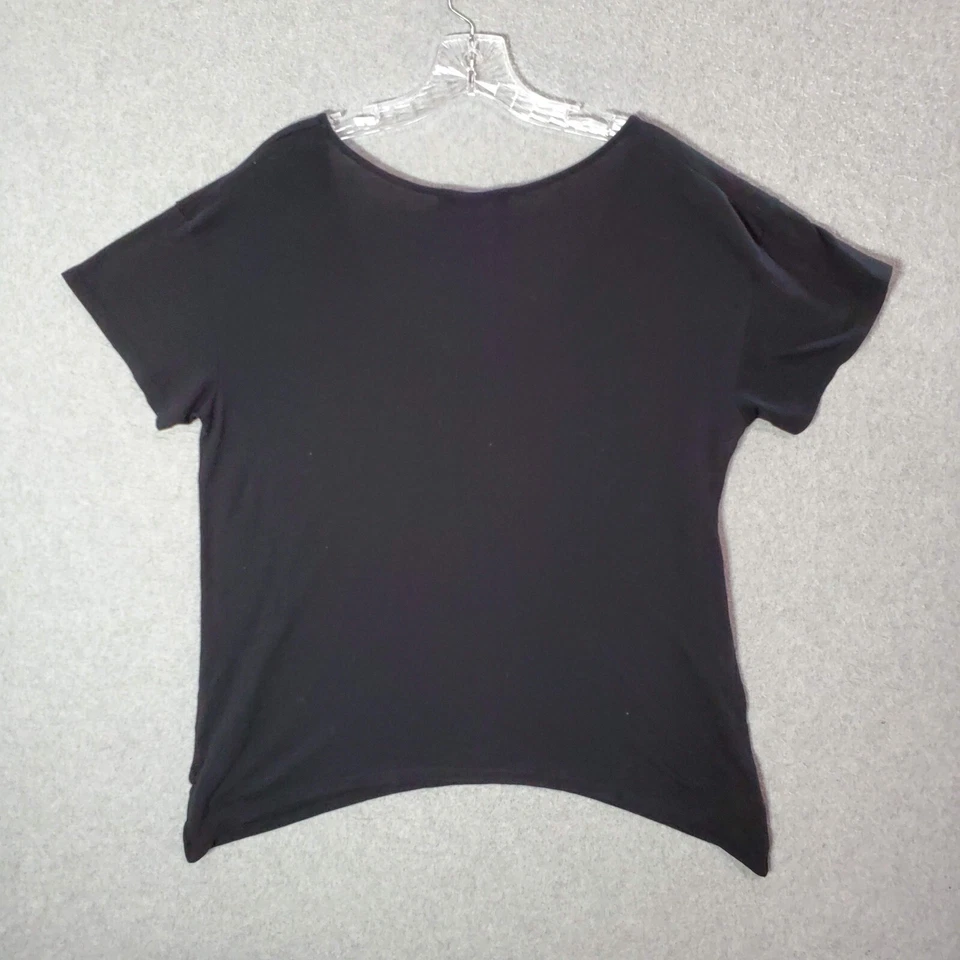 Camiseta gótica grande negra con calavera rosa grunge de metal Mulisha para mujer Foto 4 de 4